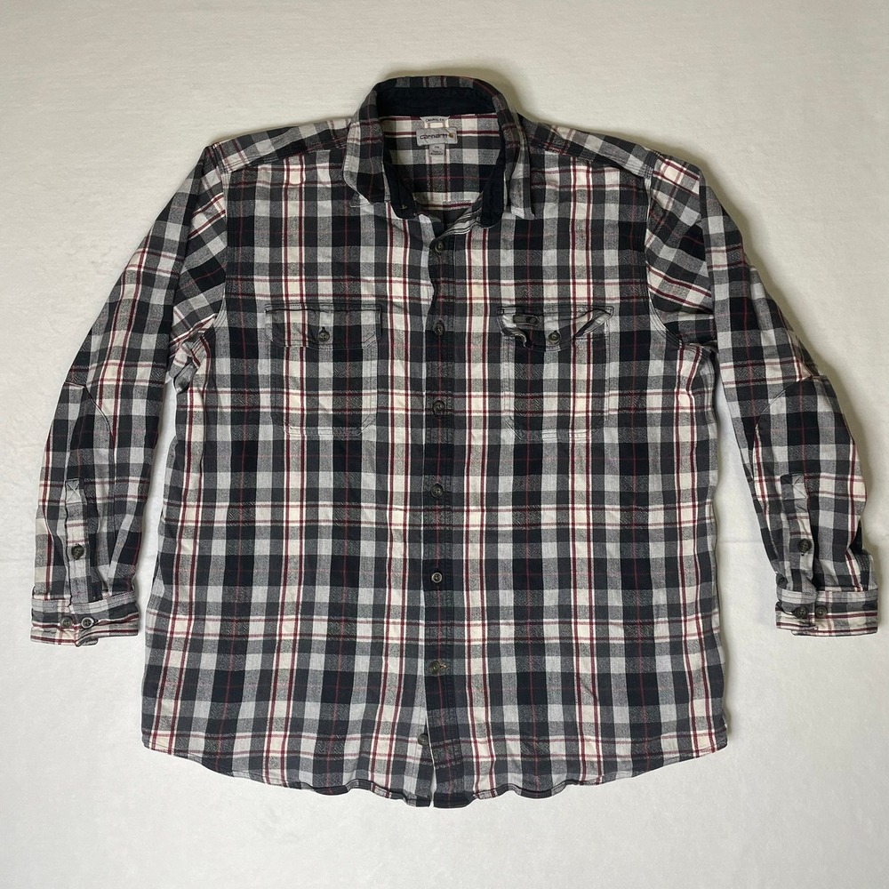 Carhartt Flannel Shirt Original Fit‎ Plaid Button Up Long Sleeve 2XL